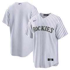 White Colorado Rockies Nike Home Blank Replica Jersey