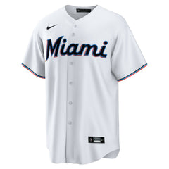 White Miami Marlins Nike Home Blank Replica Jersey