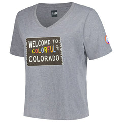 Gray Colorado Rockies New Era Women's City Connect Plus Size V-Neck T-Shirt