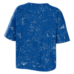 Philadelphia 76ers WEAR by Erin Andrews Women's Bleach Splatter Notch Neck T-Shirt