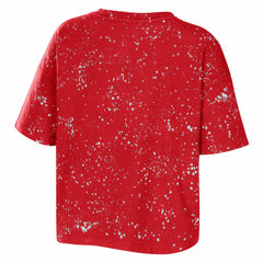 Toronto Raptors WEAR by Erin Andrews Women's Bleach Splatter Notch Neck T-Shirt