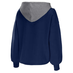 Dallas Mavericks WEAR by Erin Andrews Women's Pieced Quarter-Zip Hoodie Jacket sale