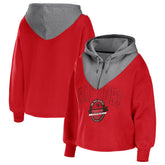 Toronto Raptors WEAR by Erin Andrews Women's Pieced Quarter-Zip Hoodie Jacket