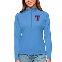 Blue Texas Rangers Antigua Women's Tribute Quarter-Zip Pullover Top