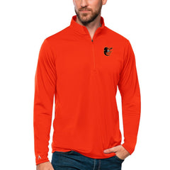 Orange Baltimore Orioles Antigua Tribute Quarter-Zip Pullover Top