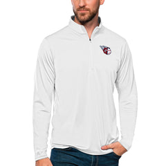 White Cleveland Guardians Antigua Tribute Quarter-Zip Pullover Top