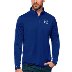 Royal Kansas City Royals Antigua Tribute Quarter-Zip Pullover Top