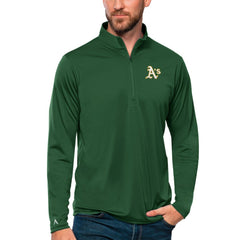 Green Athletics Antigua Tribute Quarter-Zip Pullover Top