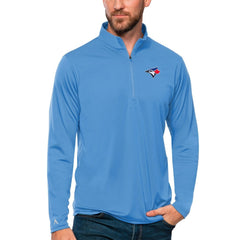 Powder Blue Toronto Blue Jays Antigua Tribute Quarter-Zip Pullover Top