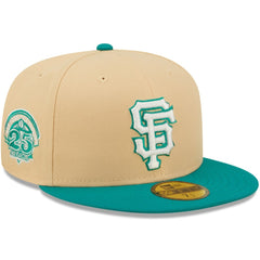 Natural/Teal San Francisco Giants New Era Mango Forest 59FIFTY fitted hat