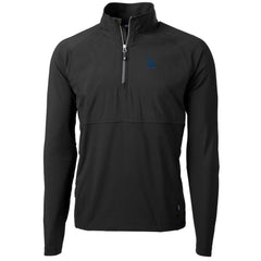 Black Los Angeles Dodgers Cutter & Buck Adapt Eco Knit Hybrid Recycled Quarter-Zip Pullover Jacket