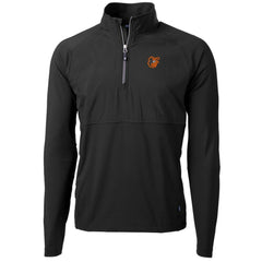 Black Baltimore Orioles Cutter & Buck Adapt Eco Knit Hybrid Recycled Quarter-Zip Pullover Jacket