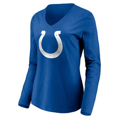 Women's Team Authentic Personalized Name & Number Long Sleeve V-Neck T-Shirt - Indianapolis Colts T-shirts