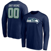 Team Authentic Personalized Name & Number Long Sleeve T-Shirt - Seattle Seahawks T-shirts