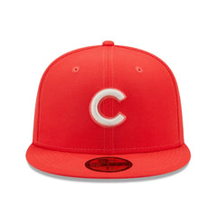 Red Chicago Cubs New Era Lava Highlighter Logo 59FIFTY Fitted Hat