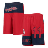 Red Jose Ramirez Cleveland Guardians Youth Pandemonium Name & Number Shorts