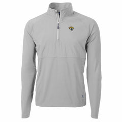 Cutter & Buck Adapt Eco Knit Hybrid Recycled Quarter-Zip Raglan Jacket - Jacksonville Jaguars Jackets
