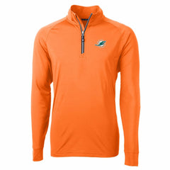 Cutter & Buck Adapt Eco Knit Stretch Recycled Quarter-Zip Jacket - Miami Dolphins Jackets