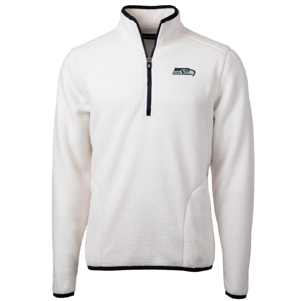 Cutter & Buck Cascade Eco Sherpa Fleece Quarter-Zip Pullover Jacket - Seattle Seahawks Pullover