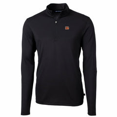 Cutter & Buck Big & Tall Virtue Eco Pique Quarter-Zip Pullover Jacket - Cincinnati Bengals Pullover