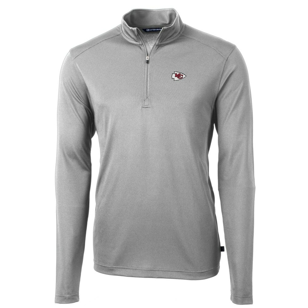 Cutter & Buck Big & Tall Virtue Eco Pique Quarter-Zip Pullover Jacket - Kansas City Chiefs Pullover