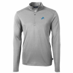 Cutter & Buck Big & Tall Virtue Eco Pique Quarter-Zip Pullover Jacket - Detroit Lions Pullover