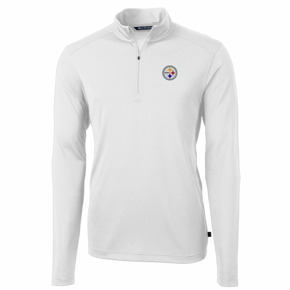 Cutter & Buck Big & Tall Virtue Eco Pique Quarter-Zip Pullover Jacket - Pittsburgh Steelers Pullover