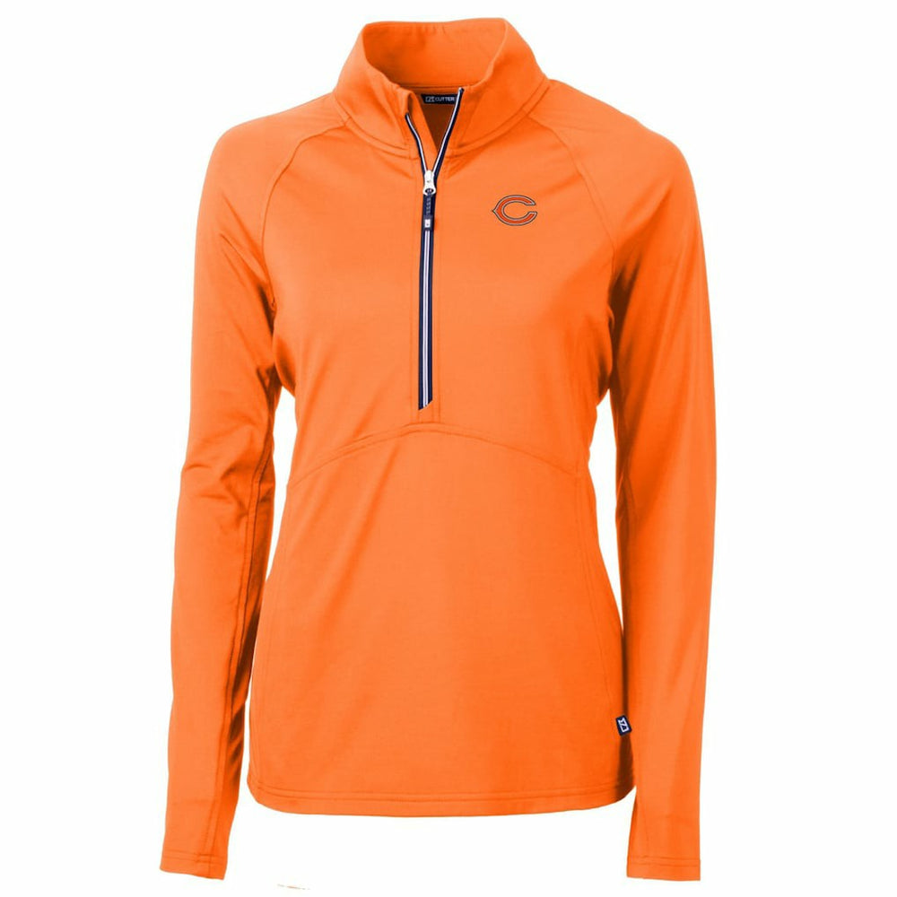 Cutter & Buck Women's Adapt Eco Knit Stretch Recycled Half-Zip Pullover Top - Chicago Bears Pullover