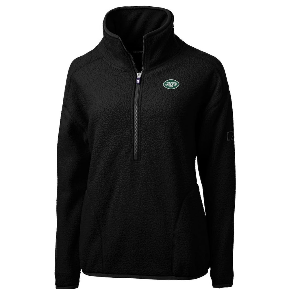 Cutter & Buck Women's Cascade Eco Sherpa Fleece Half-Zip Pullover Jacket - New York Jets Pullover