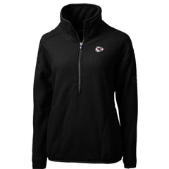 Cutter & Buck Women's Cascade Eco Sherpa Fleece Half-Zip Pullover Jacket - Kansas City Chiefs Pullover