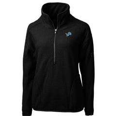 Cutter & Buck Women's Cascade Eco Sherpa Fleece Half-Zip Pullover Jacket - Detroit Lions Pullover