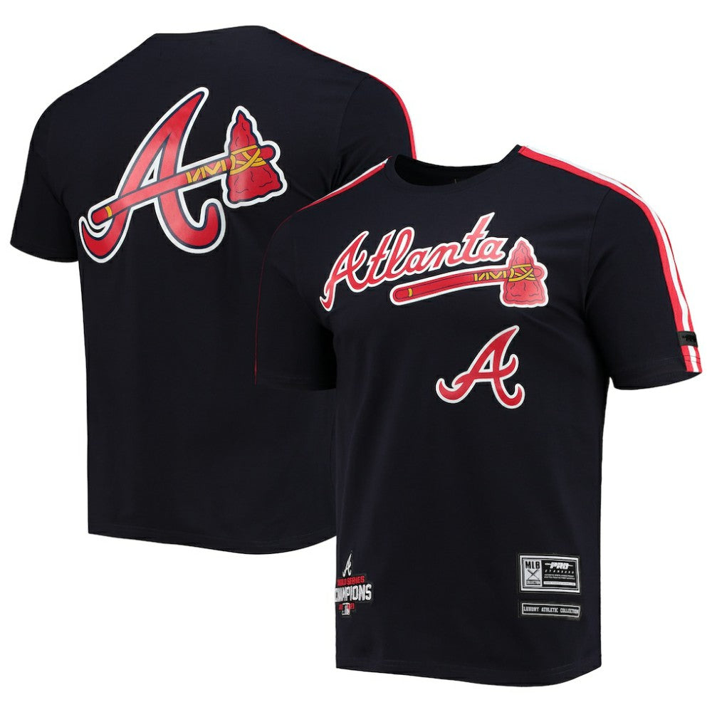 Navy/Red Atlanta Braves Pro Standard Taping T-Shirt