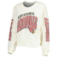 '47 Women's Brush Back Parkway Cropped Lightweight Long Sleeve T-Shirt - Arizona Cardinals T-shirts