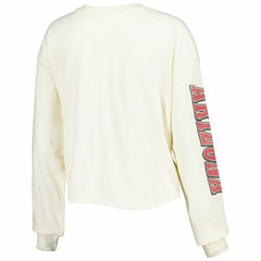 '47 Women's Brush Back Parkway Cropped Lightweight Long Sleeve T-Shirt - Arizona Cardinals T-shirts