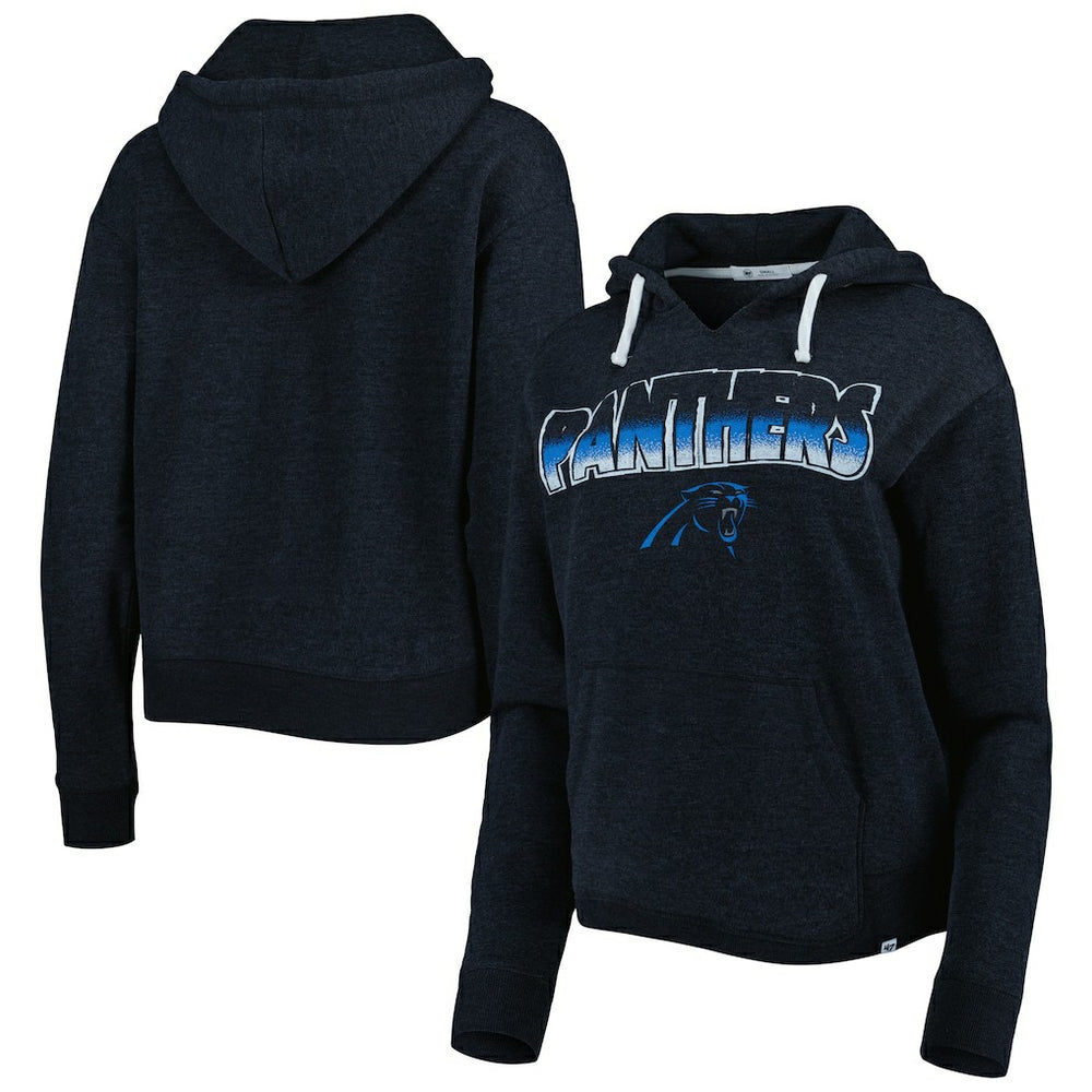 '47 Women's Color Rise Kennedy Notch Neck Pullover Hoodie - Carolina Panthers Hoodies