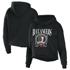WEAR by Erin Andrews Women's Cropped Sponge Fleece Pullover Hoodie - Tampa Bay Buccaneers Hoodies