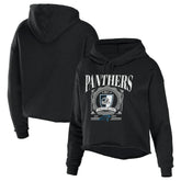 WEAR by Erin Andrews Women's Cropped Sponge Fleece Pullover Hoodie - Carolina Panthers Hoodies