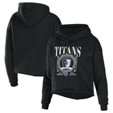 WEAR by Erin Andrews Women's Cropped Sponge Fleece Pullover Hoodie - Tennessee Titans Hoodies