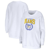 WEAR by Erin Andrews Women's Oversized Pullover Sweatshirt - Los Angeles Rams Pullover