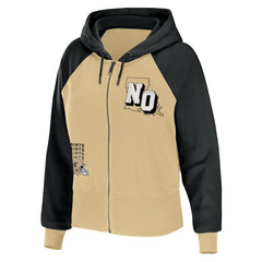 WEAR by Erin Andrews Women's Colorblock Lightweight Full-Zip Hoodie - New Orleans Saints Hoodies