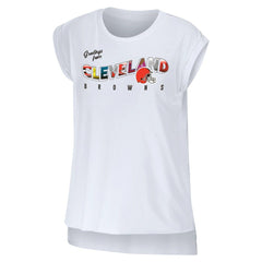 WEAR by Erin Andrews Women's Greetings From Muscle T-Shirt - Cleveland Browns T-shirts