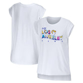 WEAR by Erin Andrews Women's Greetings From Muscle T-Shirt - Los Angeles Rams T-shirts