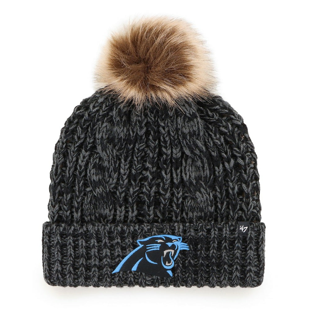 '47 Women's Meeko Cuffed Knit Hat with Pom - Carolina Panthers Hats