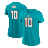 Tyreek Hill Women's Player Name & Number T-Shirt - Miami Dolphins T-shirts