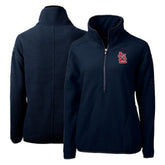 Navy St. Louis Cardinals Cutter & Buck Women's Cascade Eco Sherpa Fleece Quarter-Zip Pullover Jacket