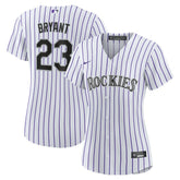White/Purple Kris Bryant Colorado Rockies Nike Women's Replica Player Jersey