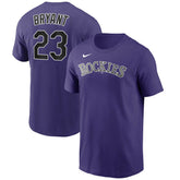 Purple Kris Bryant Colorado Rockies Nike Name & Number T-Shirt