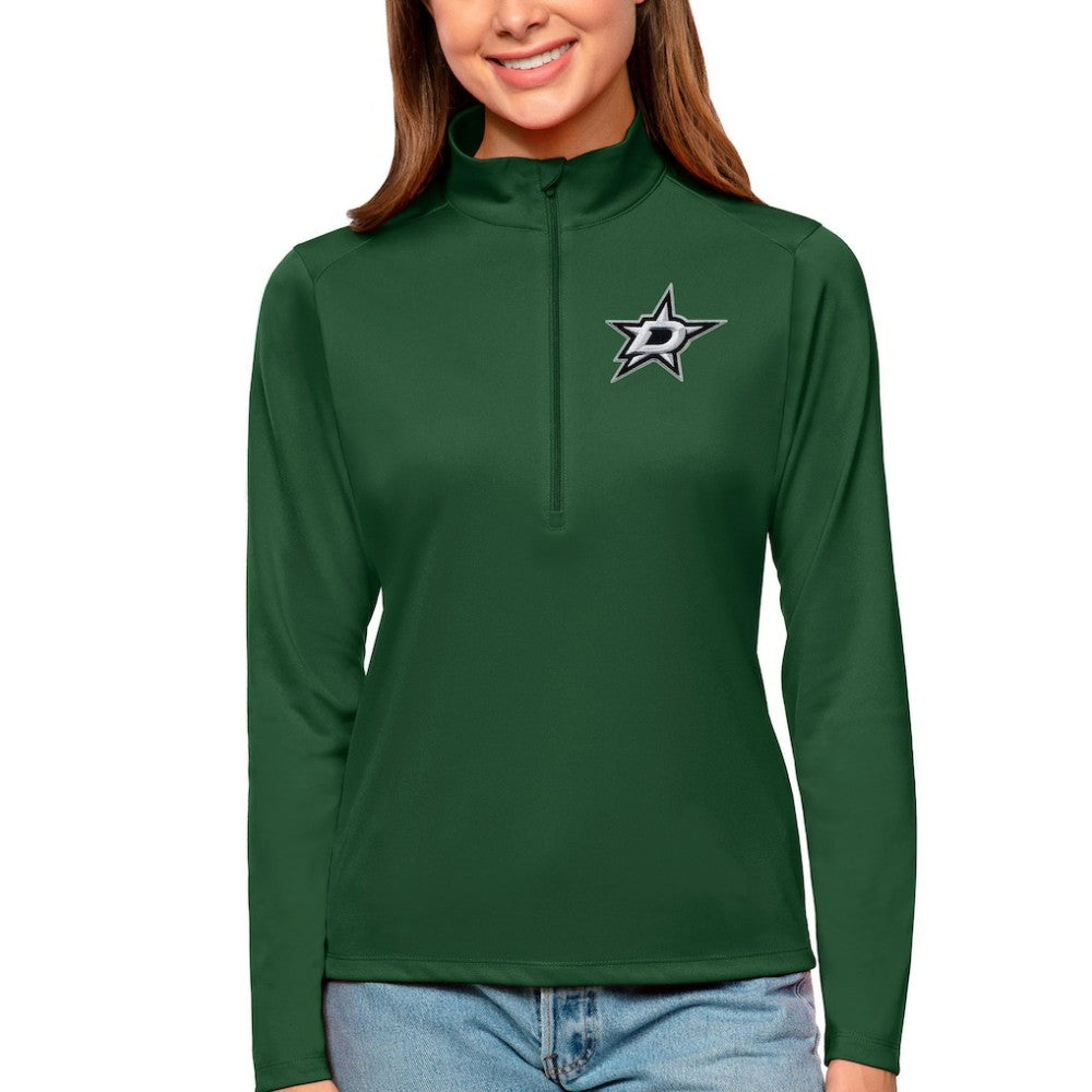 NHL Dallas Stars Antigua Women's Tribute Quarter-Zip Pullover Top
