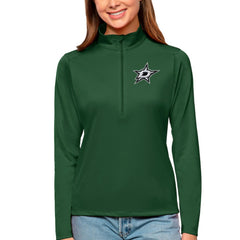 NHL Dallas Stars Antigua Women's Tribute Quarter-Zip Pullover Top