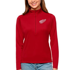 NHL Detroit Red Wings Antigua Women's Tribute Quarter-Zip Pullover Top